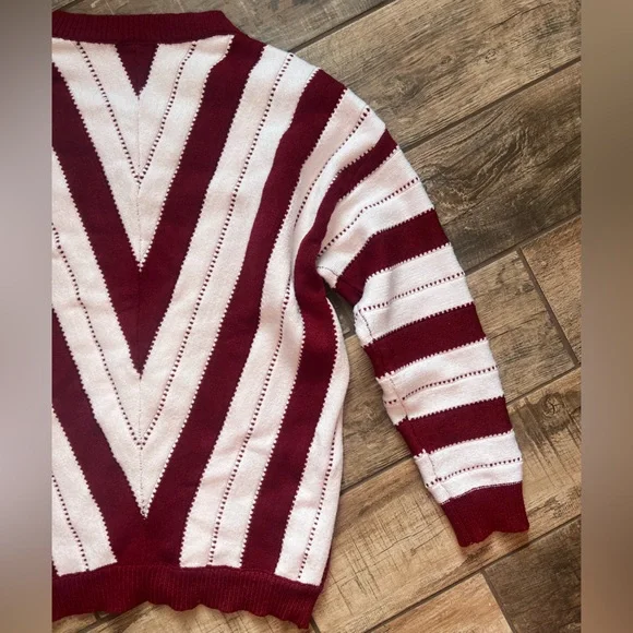 PRETTYGARDEN Women's Fashion Long Sleeve Striped Color Block Knitted Sweater - Picture 6 of 8